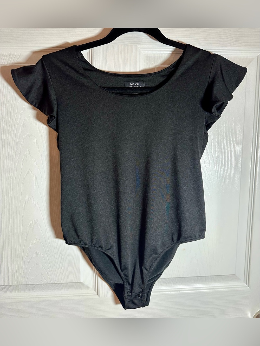 MEXX Black Flutter Sleeve Bodysuit | Size Medium - Picture 2 of 11